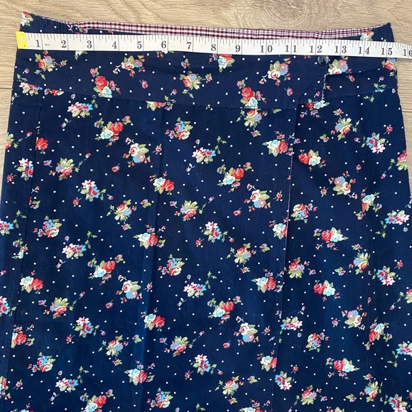 Reversible wrap skirt with Velcro closure size S hand made - Picture 6 of 8